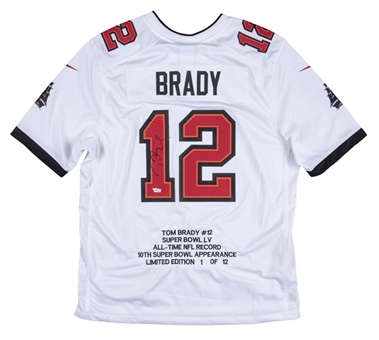Tom Brady Signed Tampa Bay Buccaneers Jersey With Super Bowl LV Stitching - LE 1/12 (JSA LOA) 
